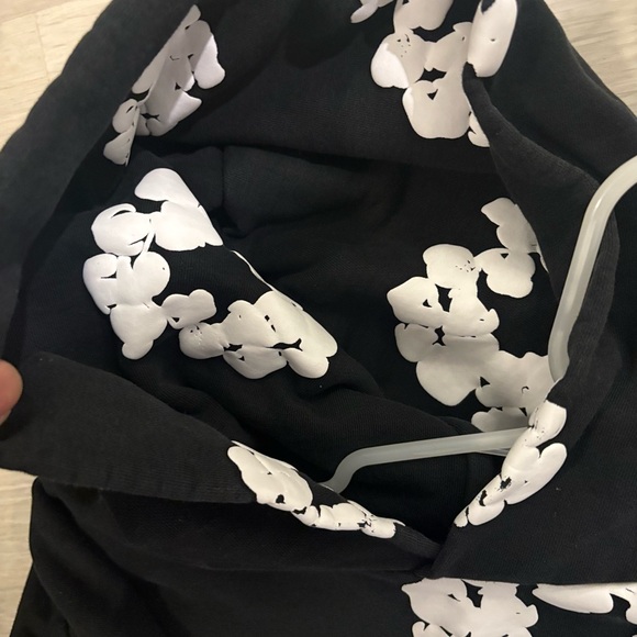 Black and White Floral Men's Sweater - Picture 3 of 5